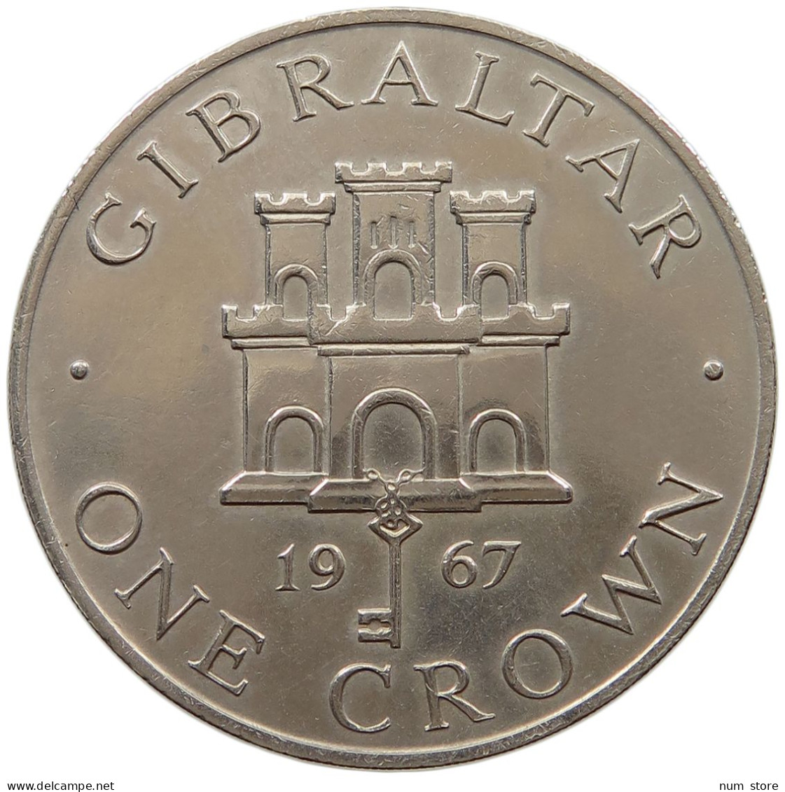 GIBRALTAR CROWN 1967 Elizabeth II. (1952-2022) #a096 0269 - Gibraltar