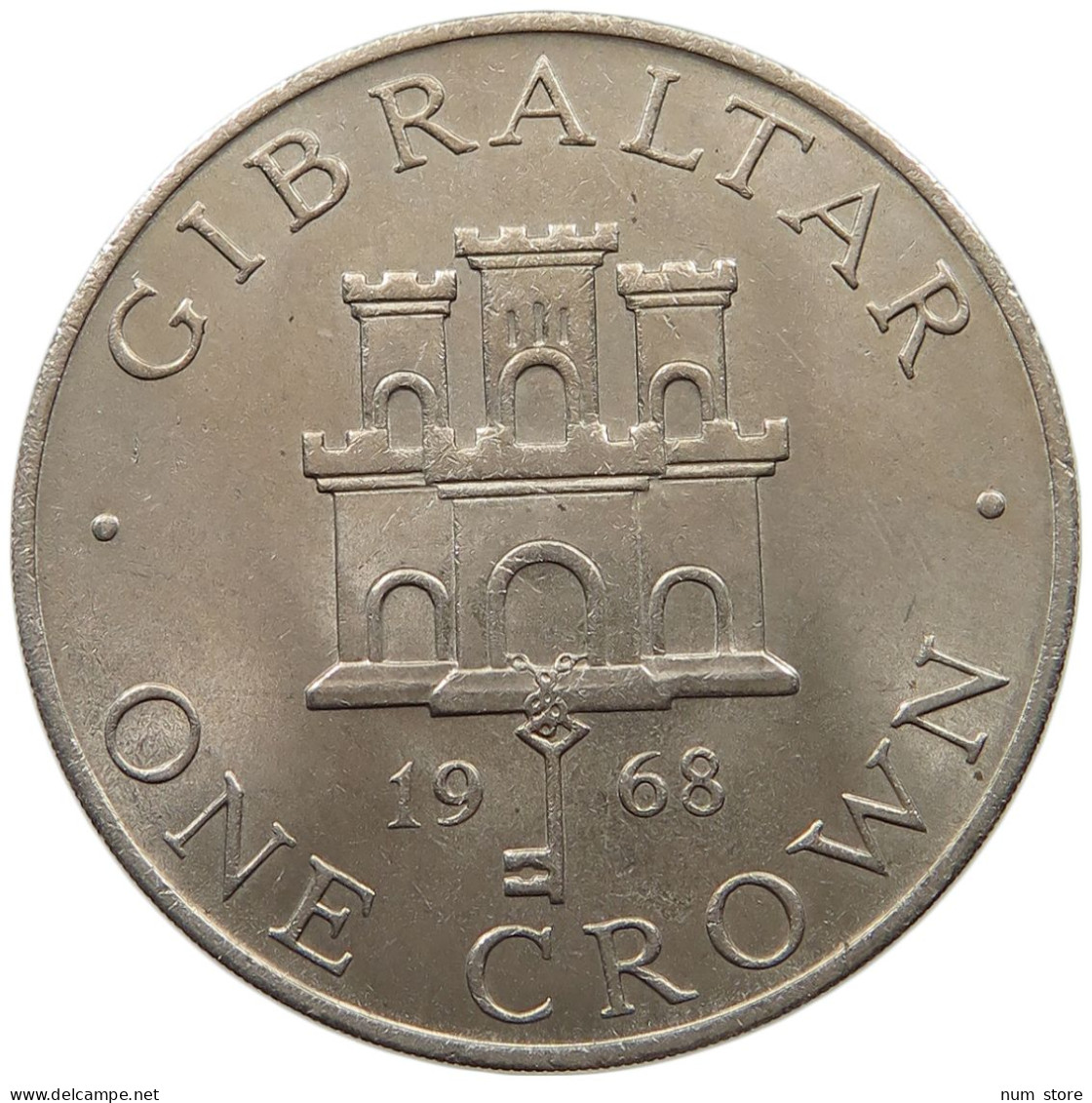 GIBRALTAR CROWN 1968 Elizabeth II. (1952-2022) #c028 0213 - Gibraltar