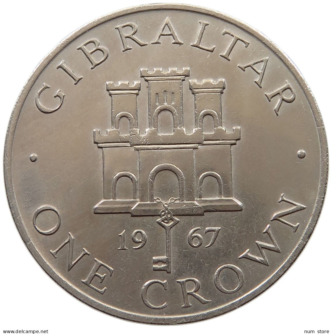 GIBRALTAR CROWN 1967 Elizabeth II. (1952-2022) #a096 0273 - Gibraltar