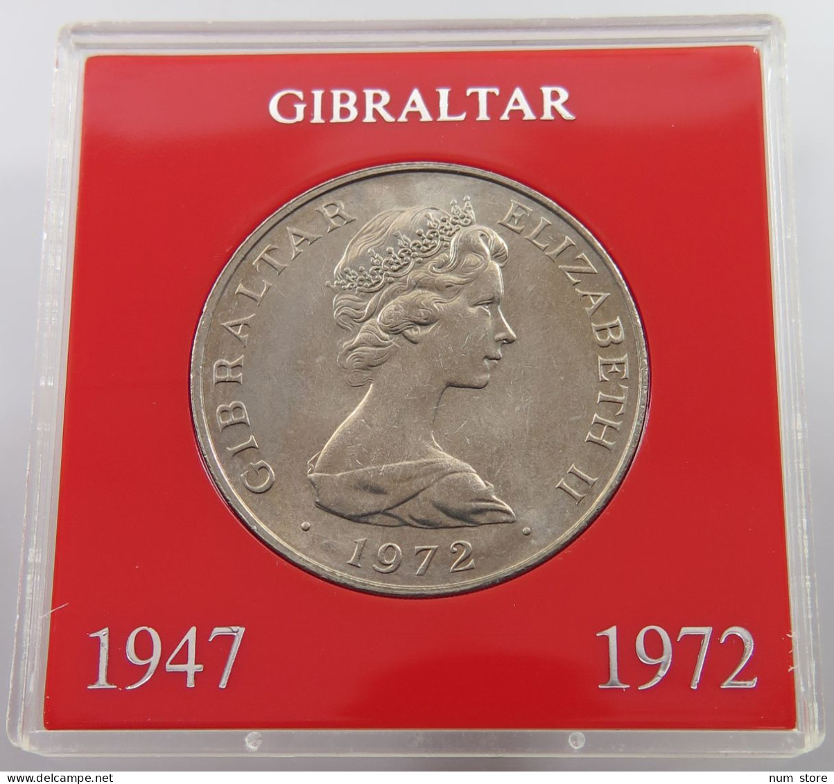 GIBRALTAR 25 PENCE 1972 Elizabeth II. (1952-2022) #sm02 0053 - Gibraltar
