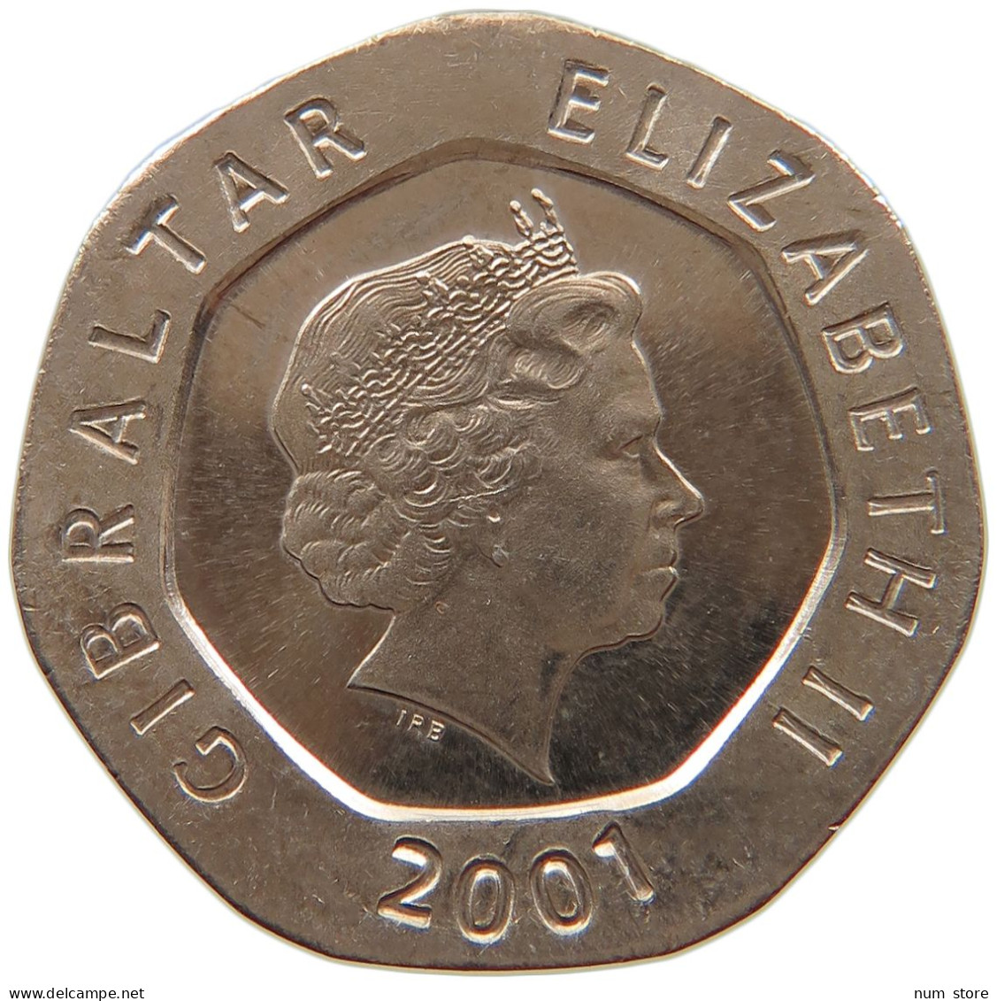 GIBRALTAR 20 PENCE 2001 Elizabeth II. (1952-2022) #s028 0169 - Gibraltar