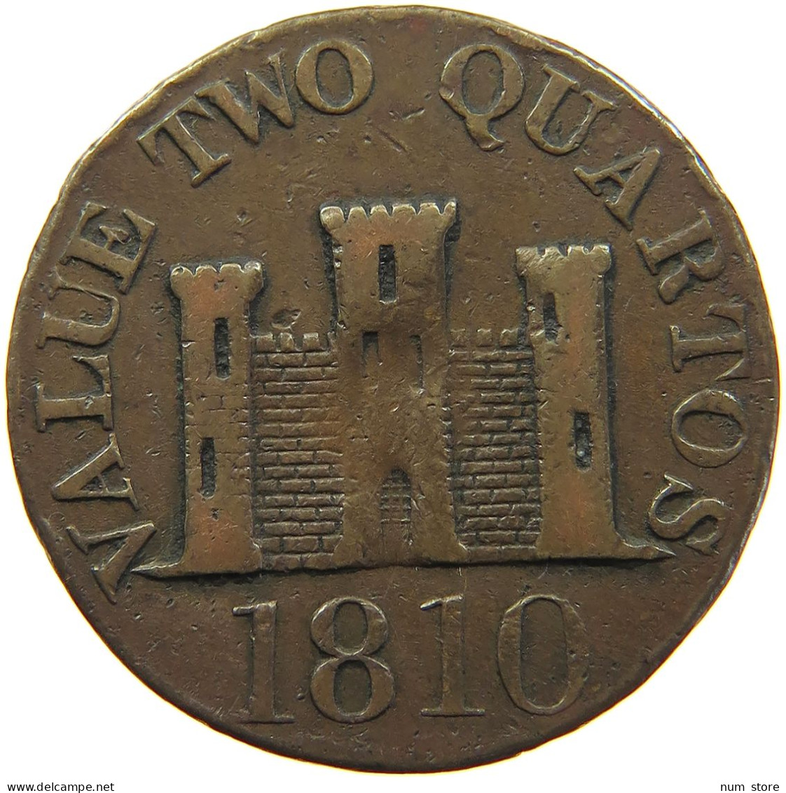 GIBRALTAR 2 QUARTOS 1810  #t016 0027 - Gibraltar