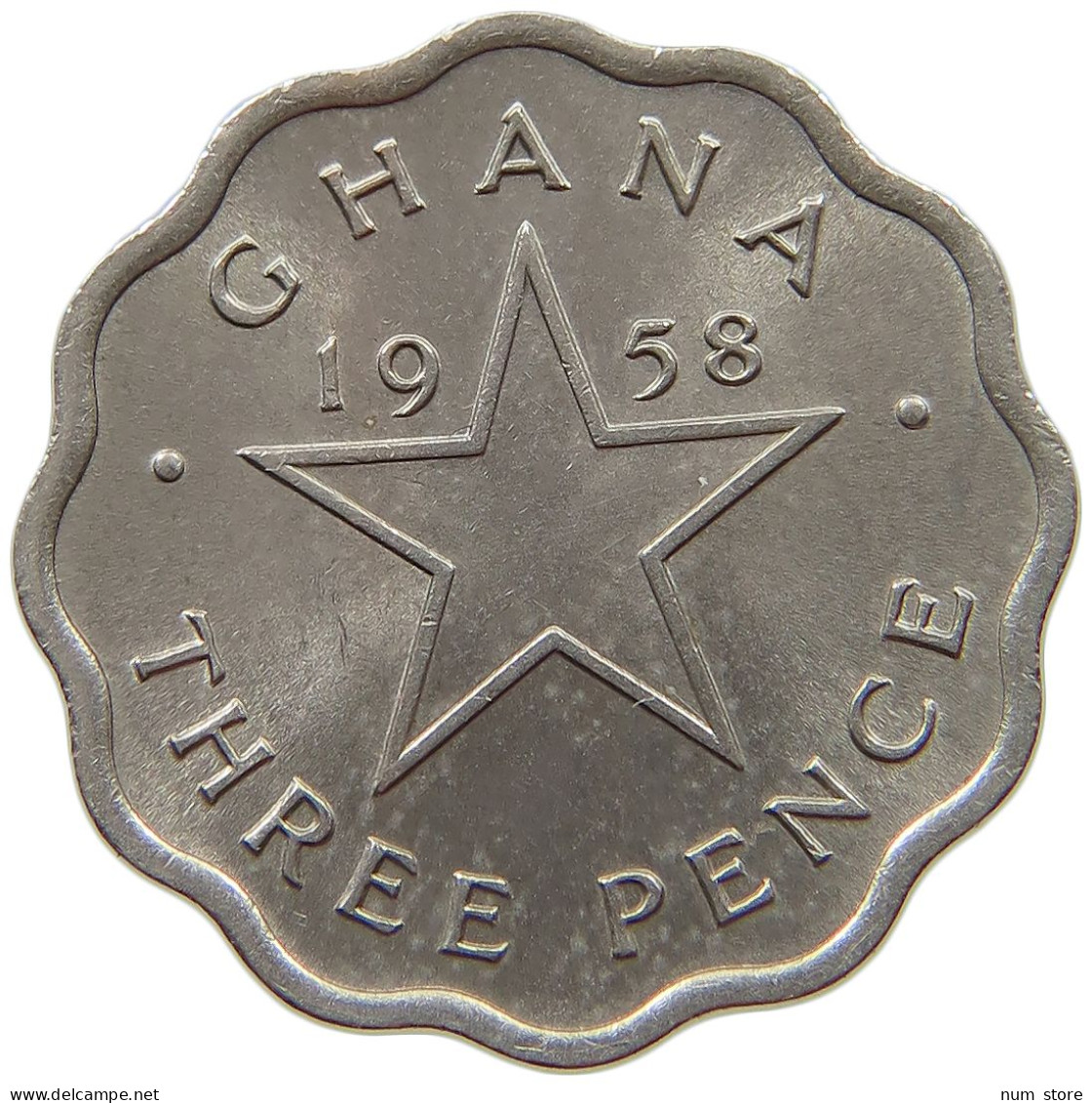 GHANA 3 PENCE 1958  #s070 0535 - Ghana