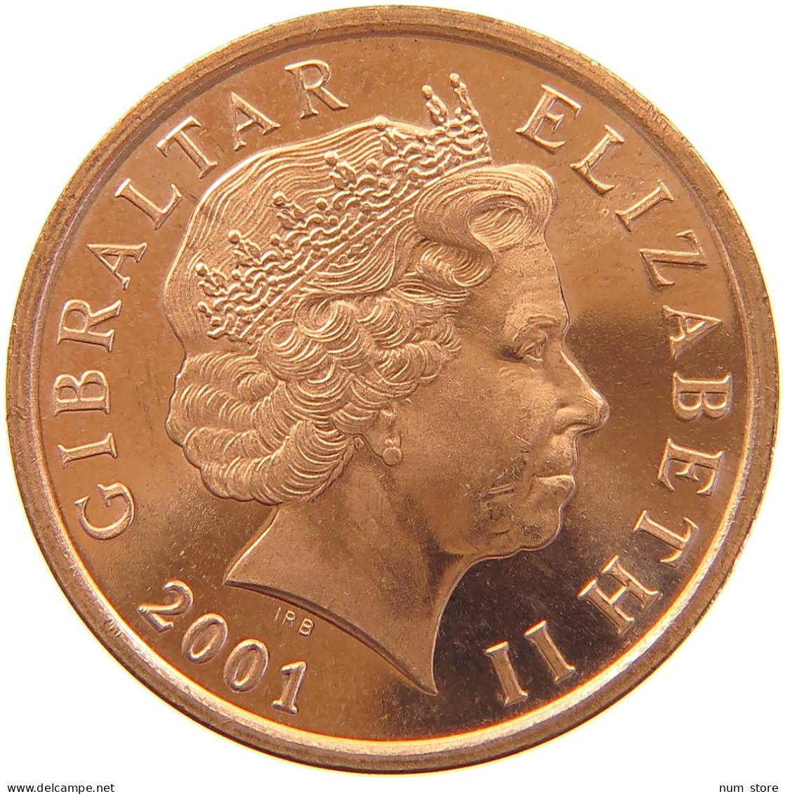 GIBRALTAR 2 PENCE 2001 Elizabeth II. (1952-2022) #s023 0241 - Gibraltar