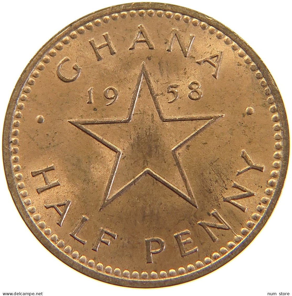 GHANA 1/2 PENNY 1958  #c041 0447 - Ghana