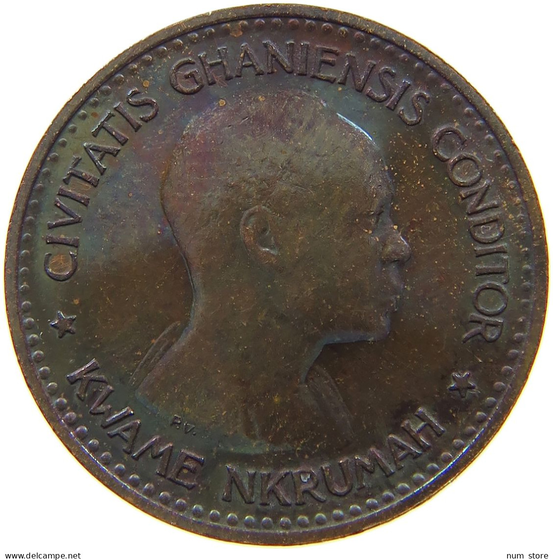 GHANA 1/2 PENNY 1958  #a093 0585 - Ghana