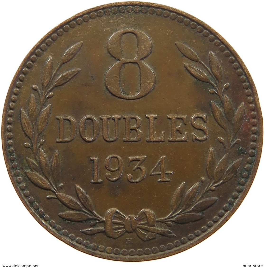 GUERNSEY 8 DOUBLES 1934 George V. (1910-1936) #c029 0021 - Guernsey