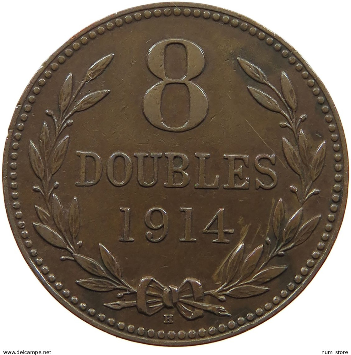 GUERNSEY 8 DOUBLES 1914  #a091 0979 - Guernesey