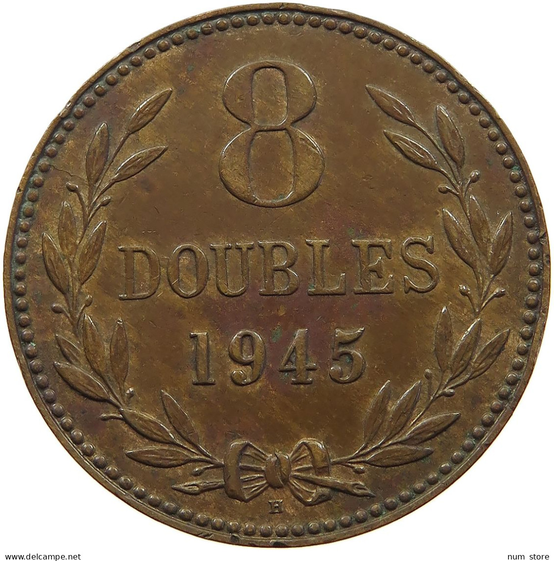GUERNSEY 8 DOUBLES 1945  #s075 0593 - Guernesey