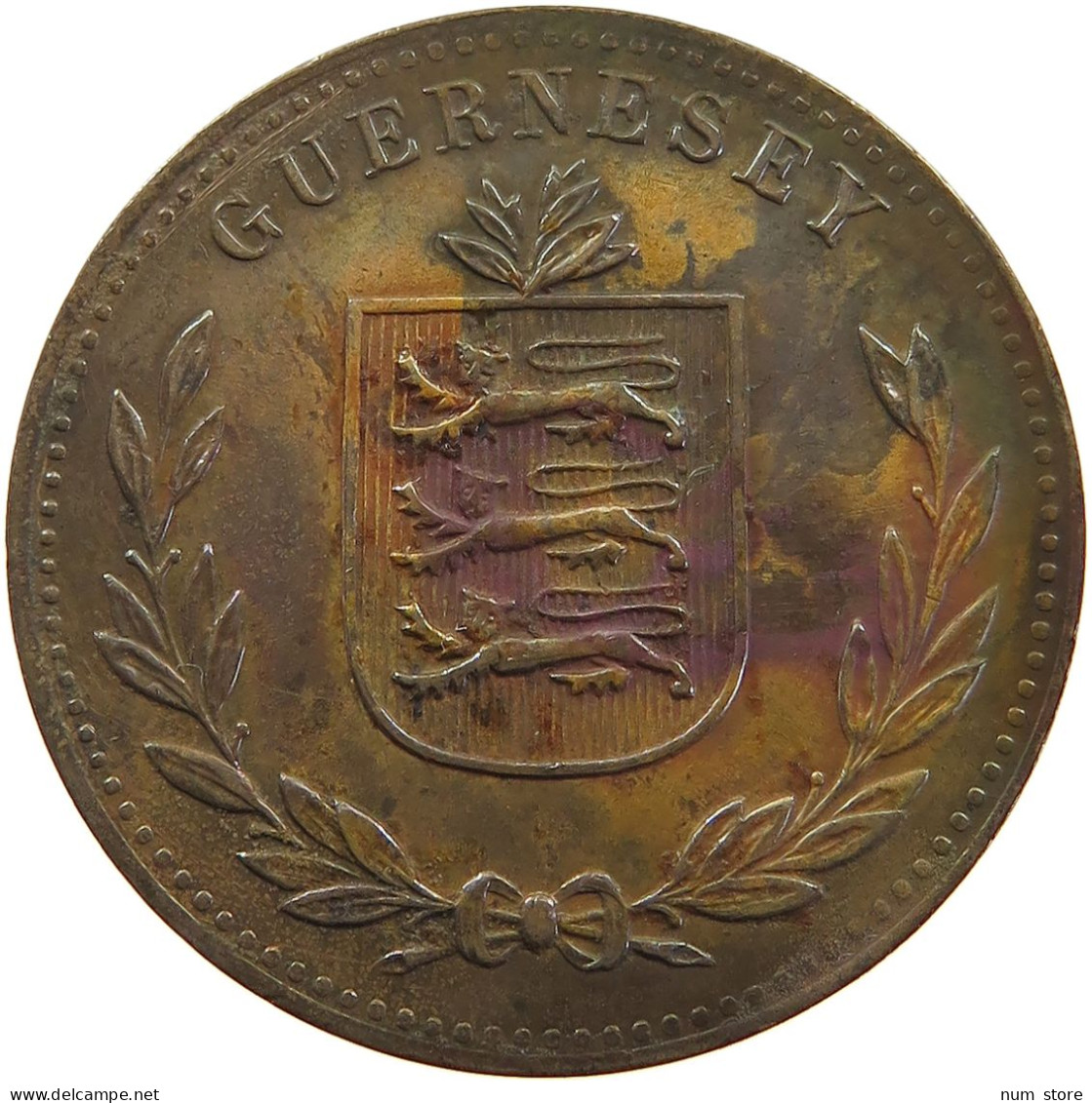 GUERNSEY 8 DOUBLES 1918  #a062 0207 - Guernsey