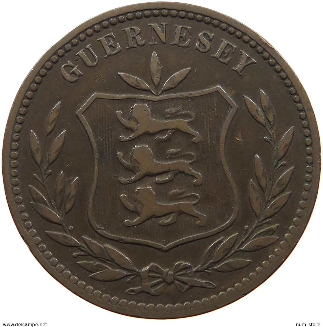 GUERNSEY 8 DOUBLES 1910 Edward VII., 1901 - 1910 #a091 0977 - Guernsey