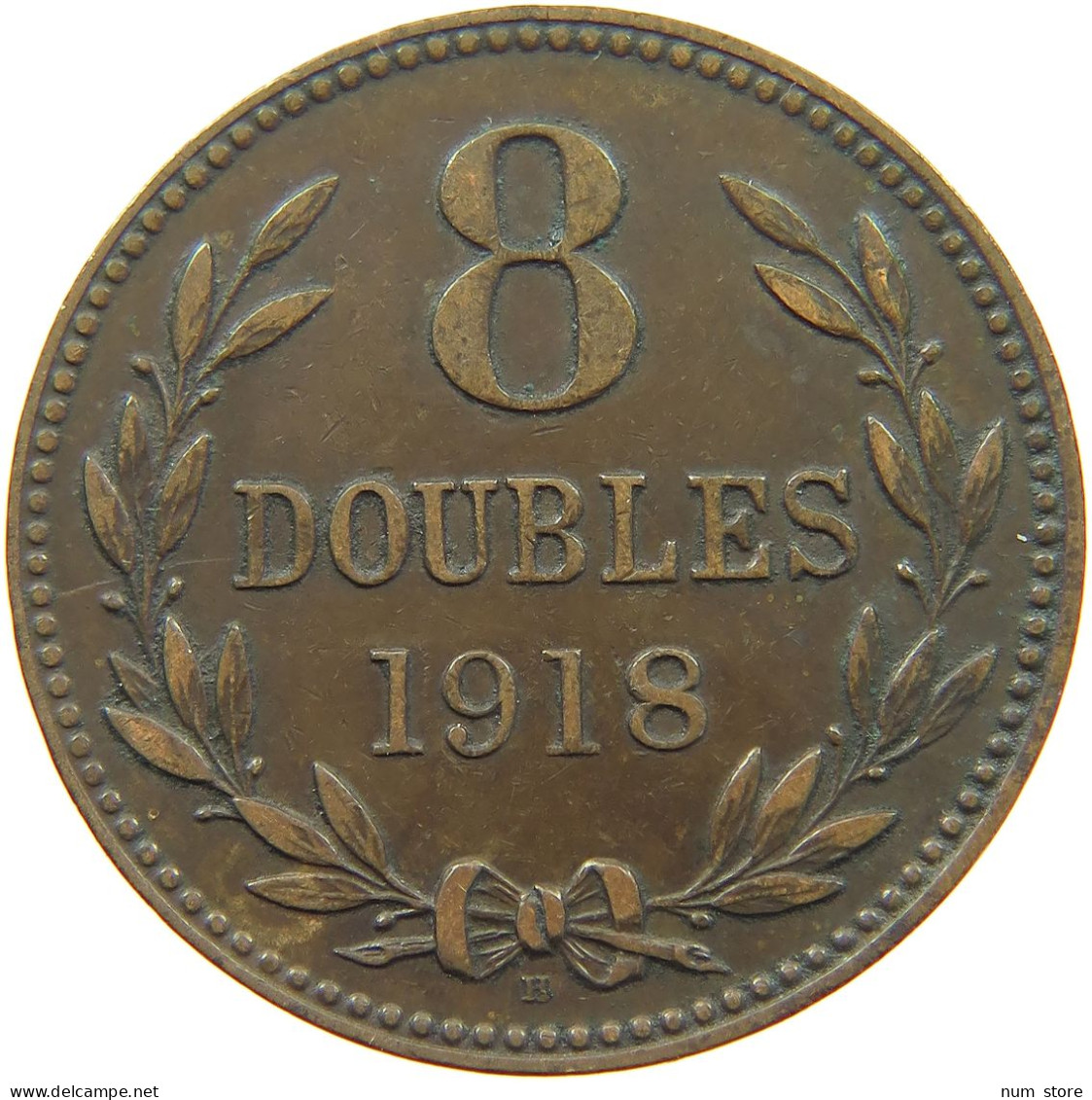 GUERNSEY 8 DOUBLES 1918  #c009 0043 - Guernesey