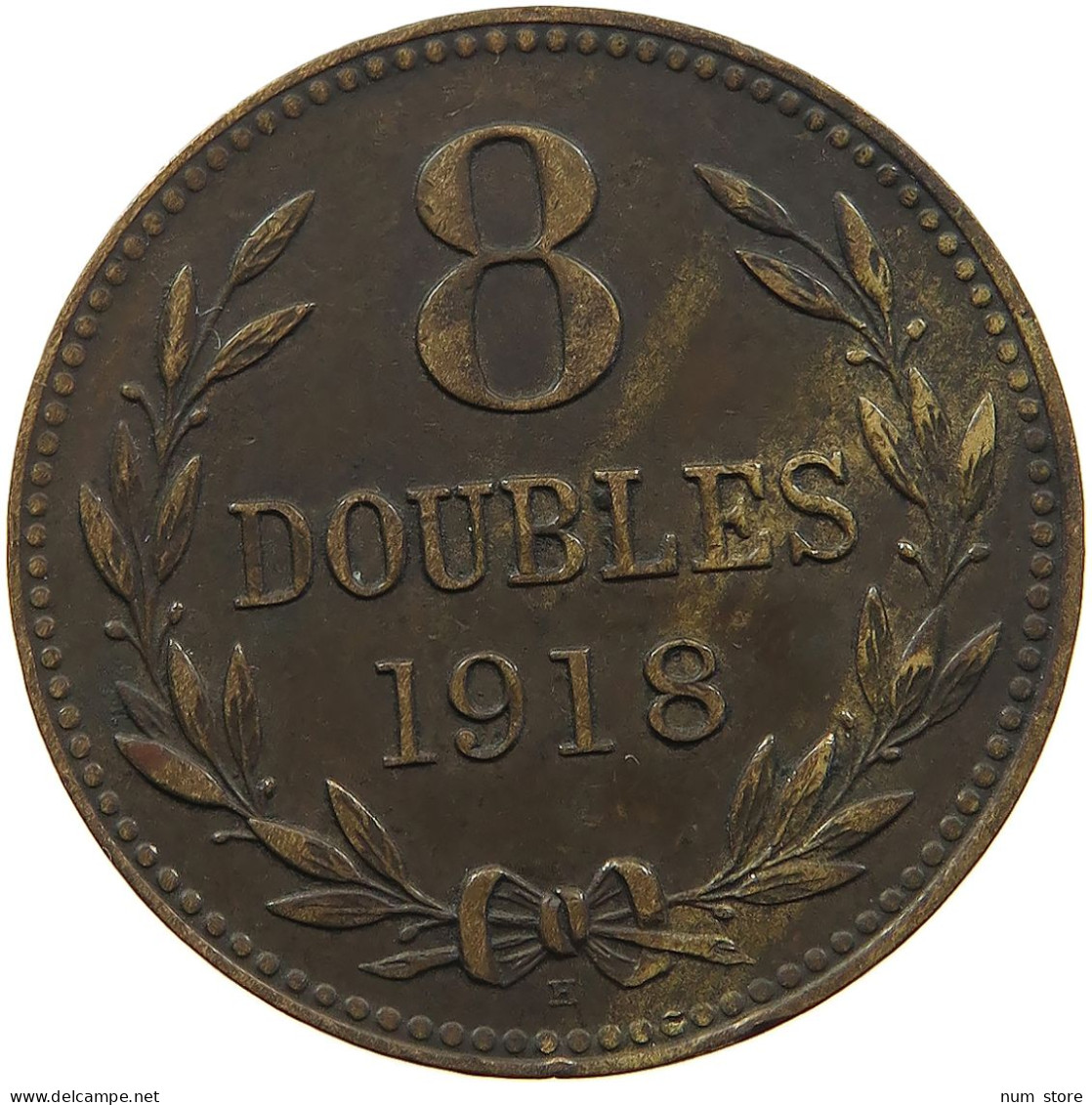 GUERNSEY 8 DOUBLES 1918  #s075 0591 - Guernsey