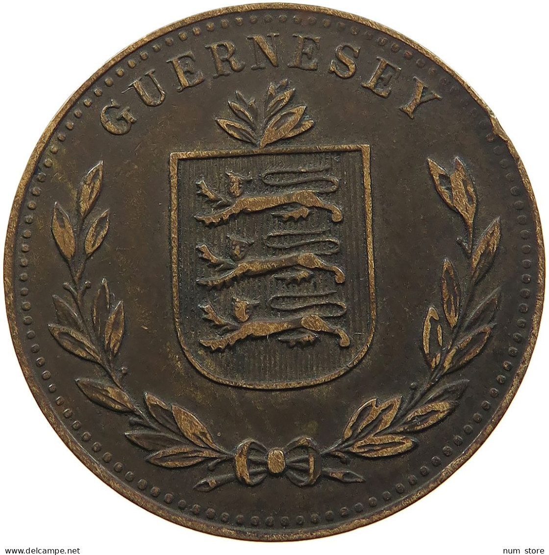 GUERNSEY 8 DOUBLES 1918  #s075 0591 - Guernsey