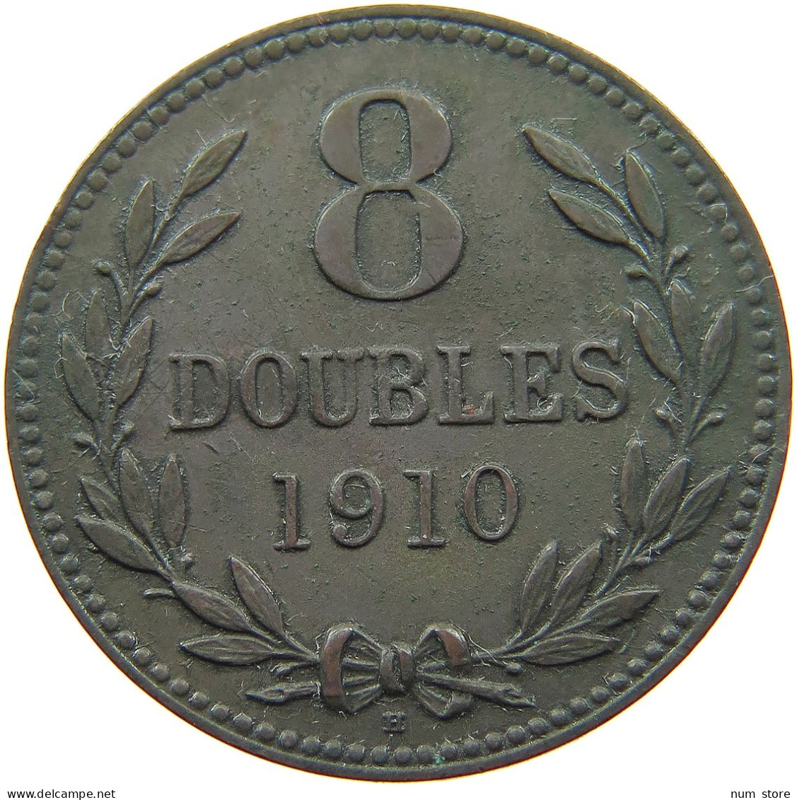 GUERNSEY 8 DOUBLES 1910 Edward VII., 1901 - 1910 #a008 0217 - Guernesey