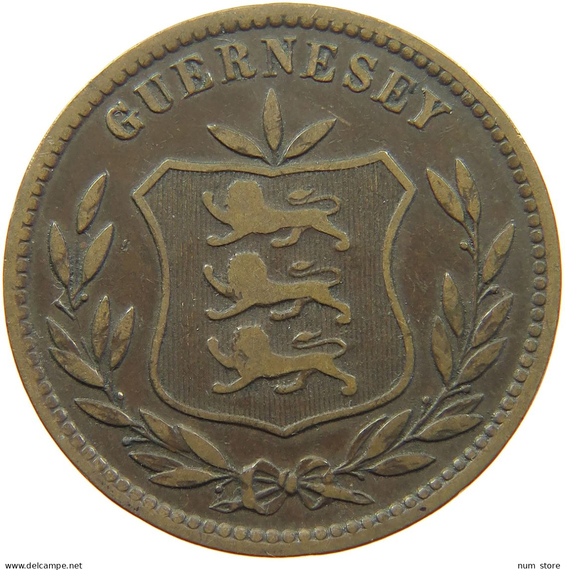 GUERNSEY 8 DOUBLES 1902 Edward VII., 1901 - 1910 #s021 0369 - Guernesey