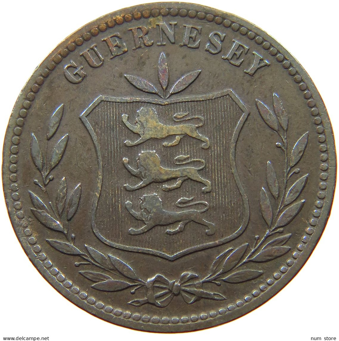 GUERNSEY 8 DOUBLES 1902 Edward VII., 1901 - 1910 #s046 0071 - Guernesey