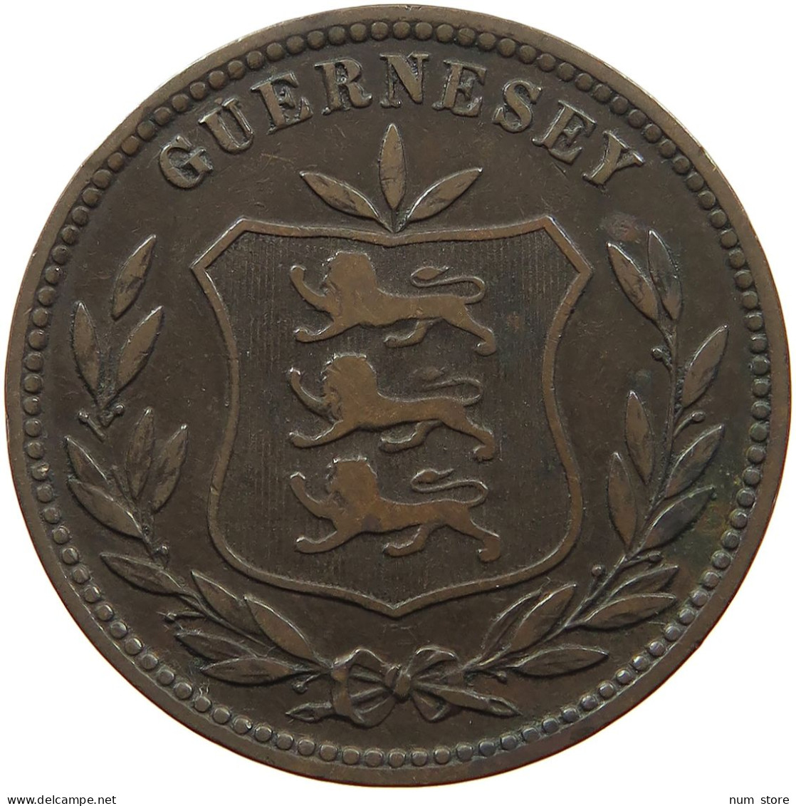 GUERNSEY 8 DOUBLES 1902 Edward VII., 1901 - 1910 #a091 0983 - Guernesey