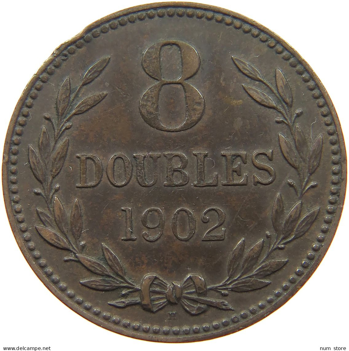 GUERNSEY 8 DOUBLES 1902 Edward VII., 1901 - 1910 #a041 0151 - Guernsey