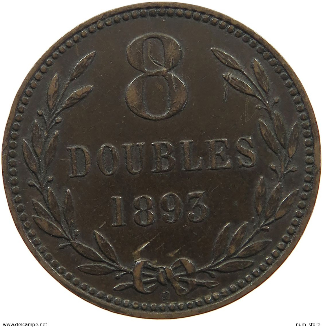 GUERNSEY 8 DOUBLES 1893 Victoria 1837-1901 #c029 0017 - Guernesey