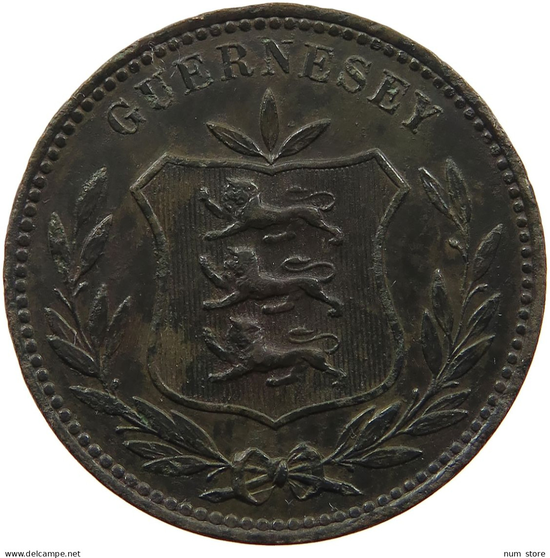 GUERNSEY 8 DOUBLES 1889  #a091 0981 - Guernesey