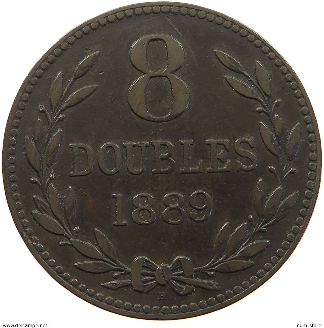 GUERNSEY 8 DOUBLES 1889 Victoria 1837-1901 #s029 0313 - Guernesey
