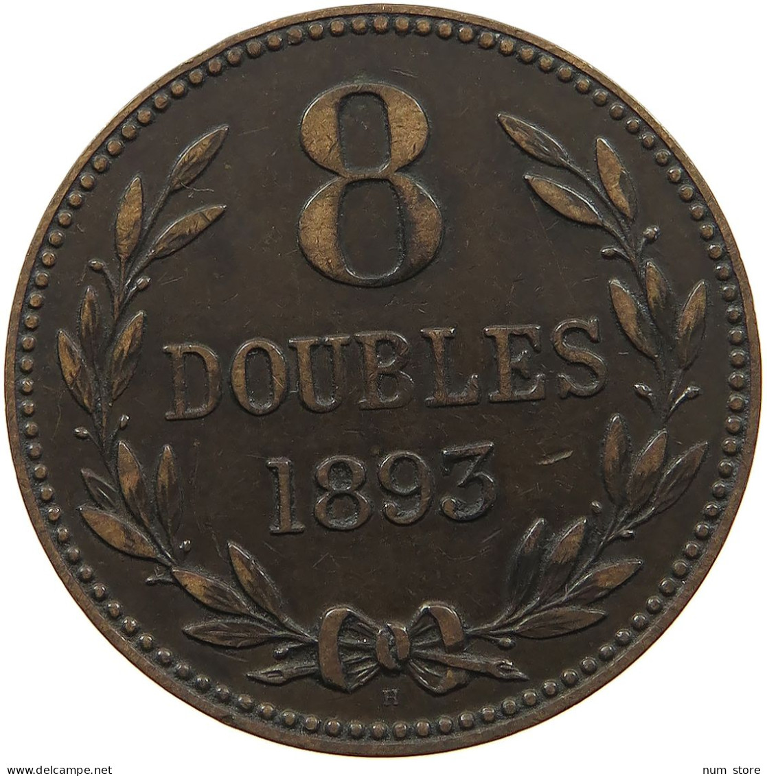 GUERNSEY 8 DOUBLES 1893  #s075 0579 - Guernesey