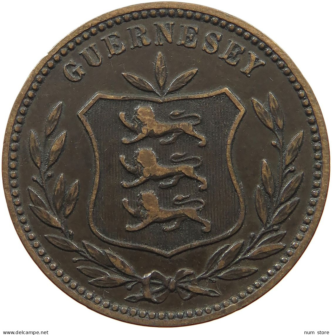 GUERNSEY 8 DOUBLES 1893  #s075 0579 - Guernsey
