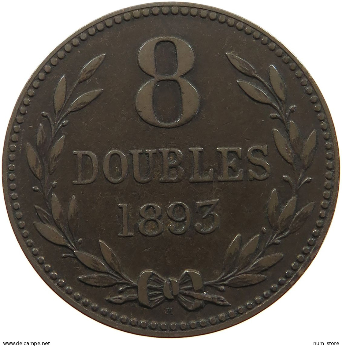 GUERNSEY 8 DOUBLES 1893 Victoria 1837-1901 #a083 0433 - Guernesey