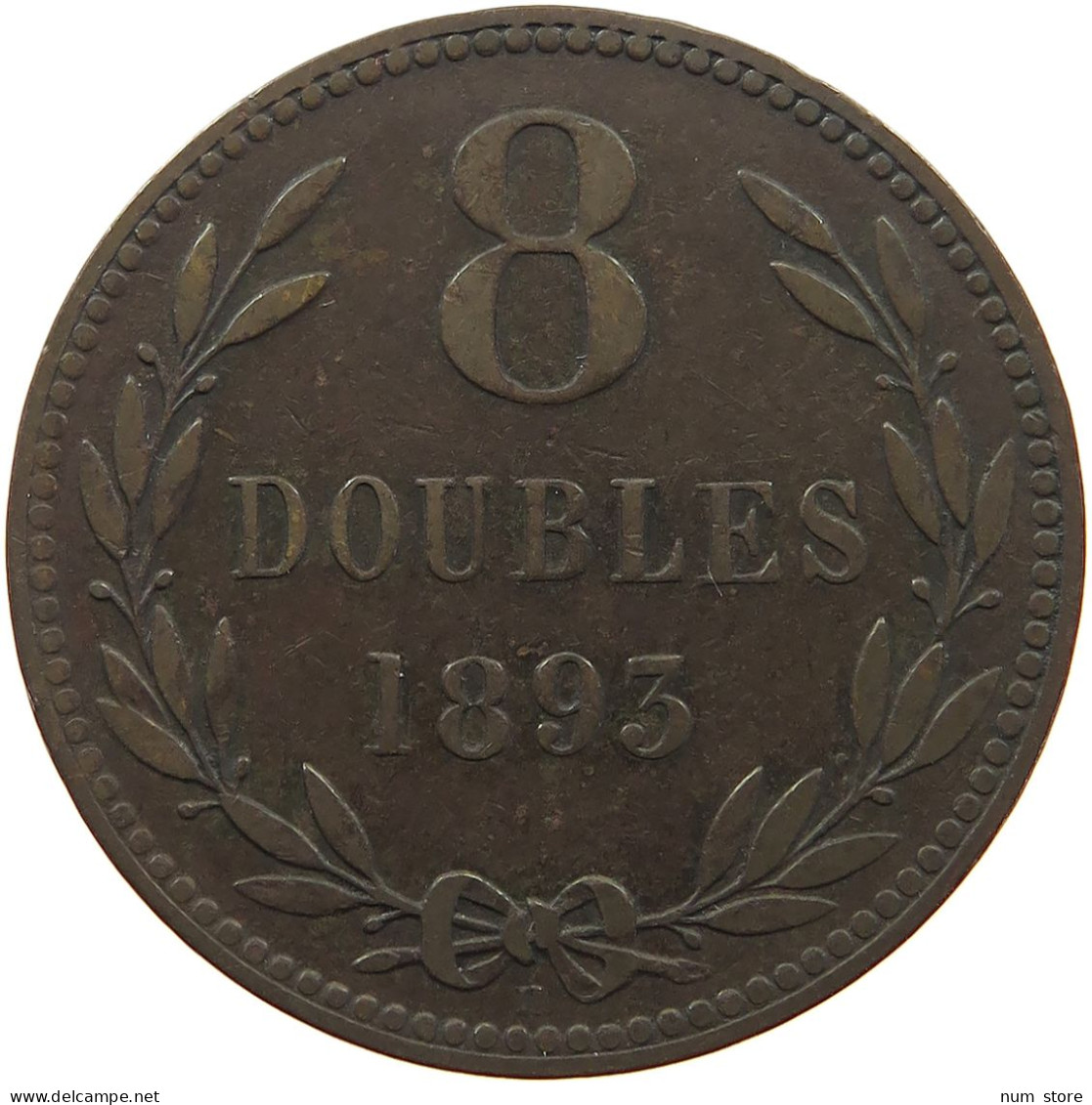 GUERNSEY 8 DOUBLES 1893 Victoria 1837-1901 #a083 0423 - Guernsey