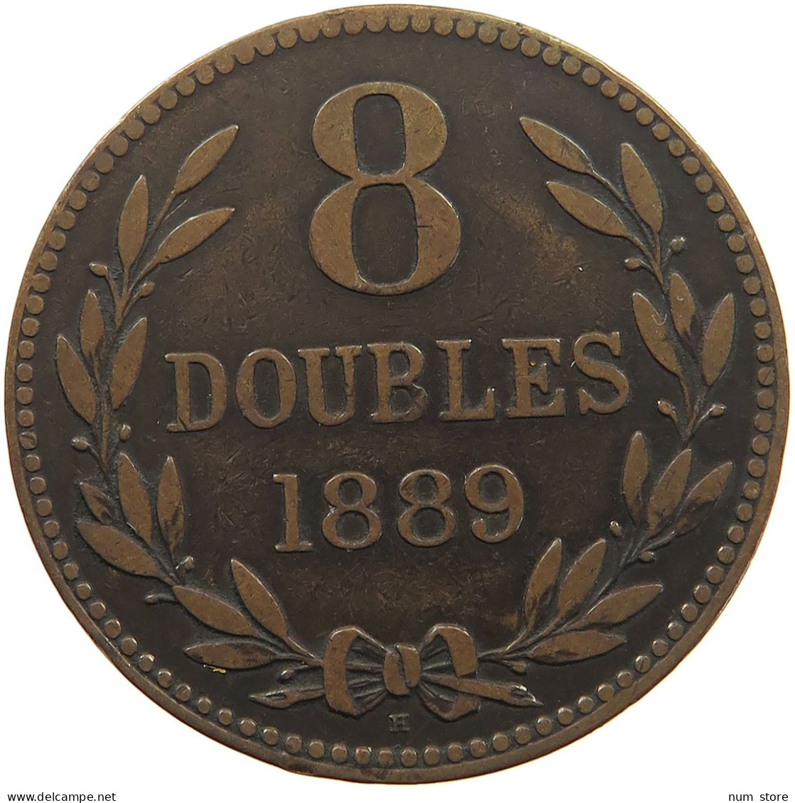 GUERNSEY 8 DOUBLES 1889 Victoria 1837-1901 #c029 0023 - Guernesey