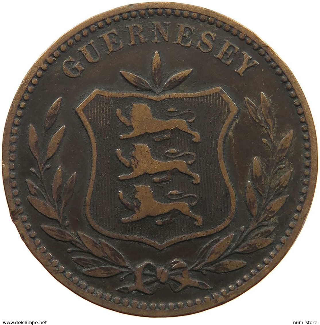 GUERNSEY 8 DOUBLES 1889 Victoria 1837-1901 #c029 0023 - Guernesey