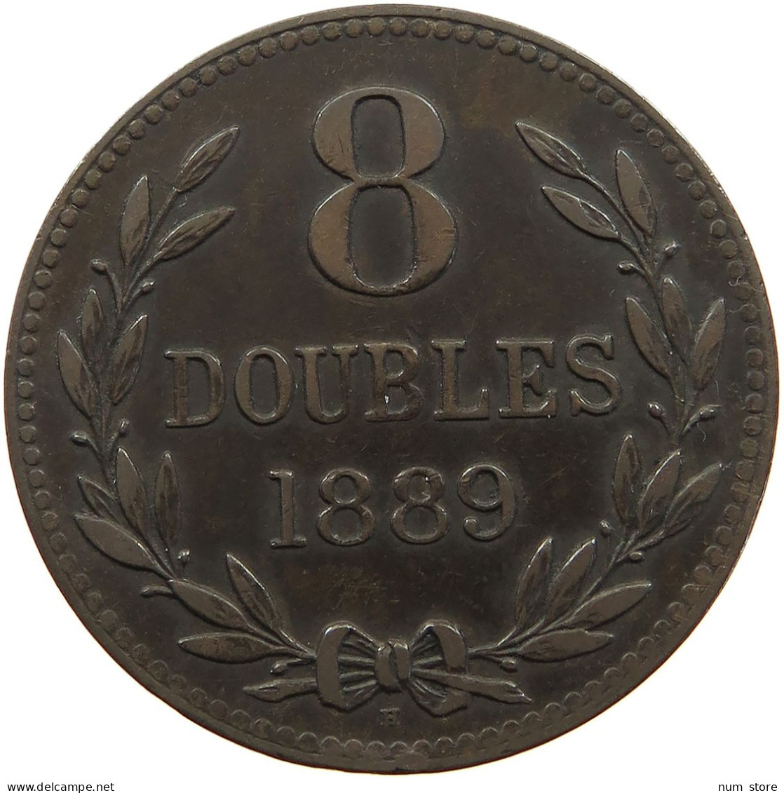 GUERNSEY 8 DOUBLES 1889 Victoria 1837-1901 #a083 0435 - Guernsey