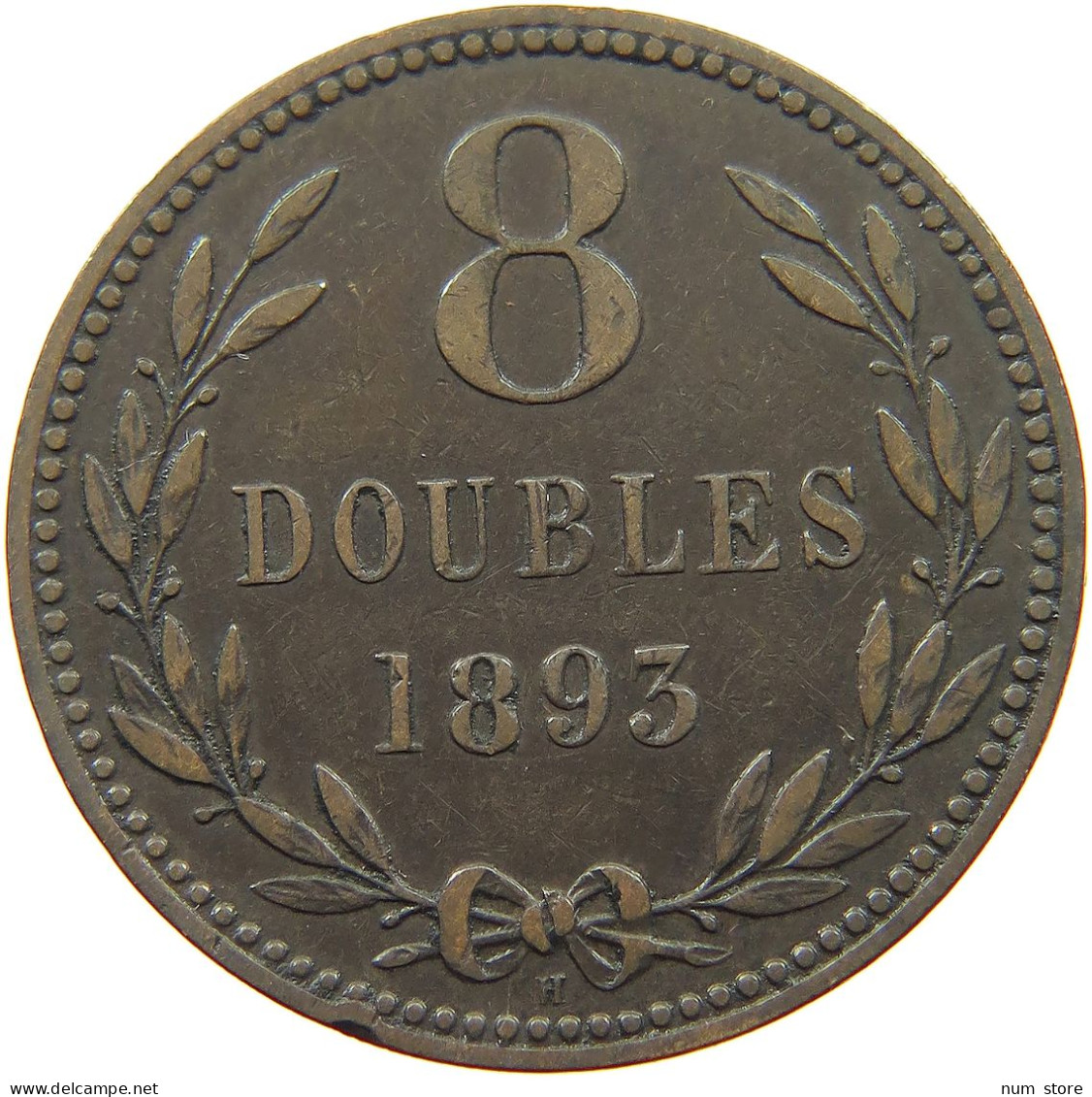 GUERNSEY 8 DOUBLES 1893 Victoria 1837-1901 #a008 0219 - Guernesey