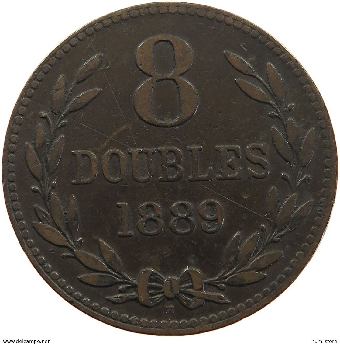 GUERNSEY 8 DOUBLES 1889 Victoria 1837-1901 #a062 0205 - Guernesey