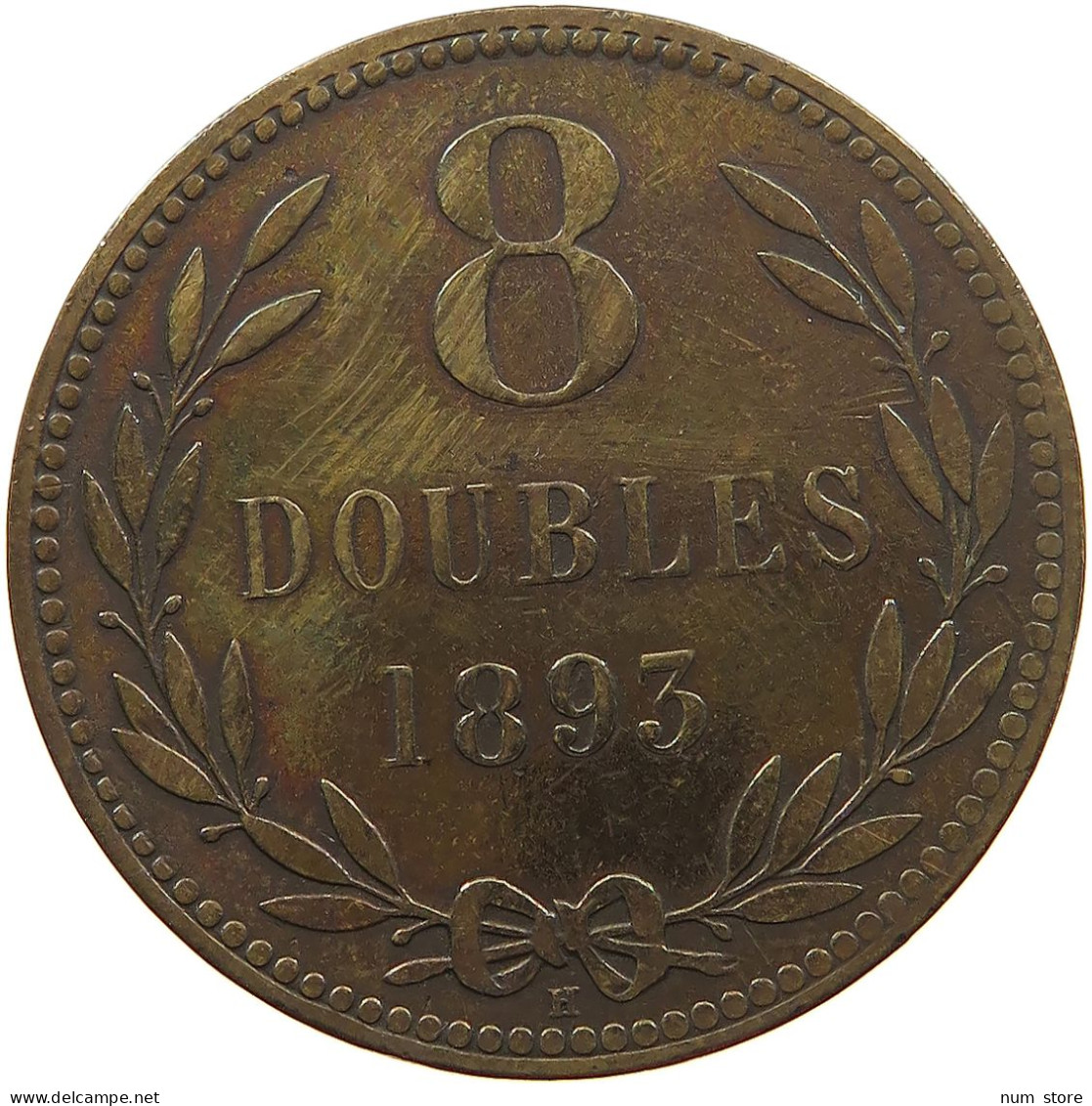 GUERNSEY 8 DOUBLES 1893  #s075 0581 - Guernesey
