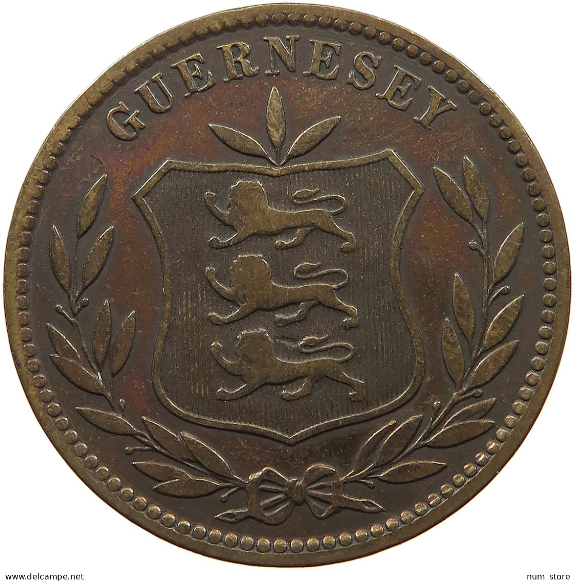 GUERNSEY 8 DOUBLES 1893  #s075 0581 - Guernesey