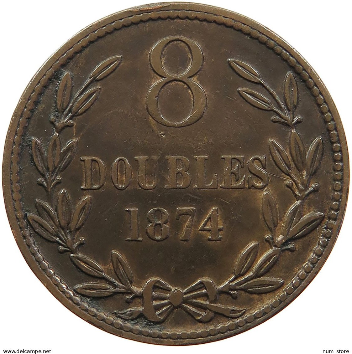 GUERNSEY 8 DOUBLES 1874  #t017 0061 - Guernesey