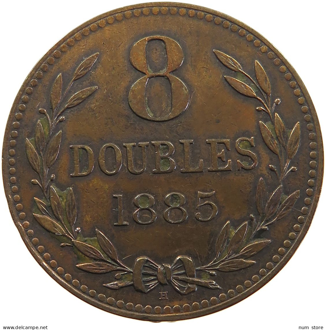 GUERNSEY 8 DOUBLES 1885  #a062 0203 - Guernsey