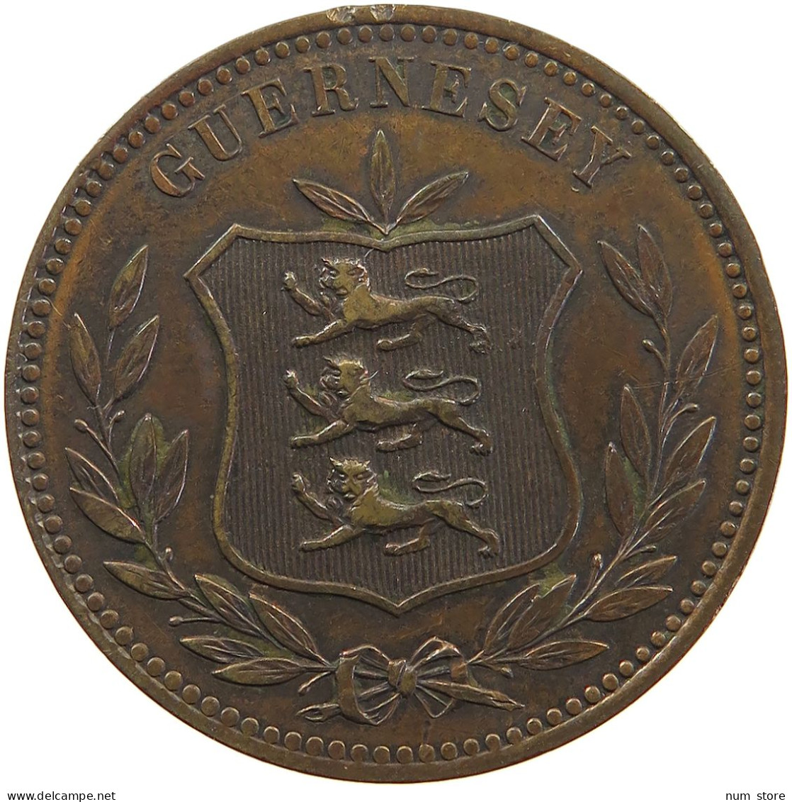 GUERNSEY 8 DOUBLES 1885  #a062 0203 - Guernsey