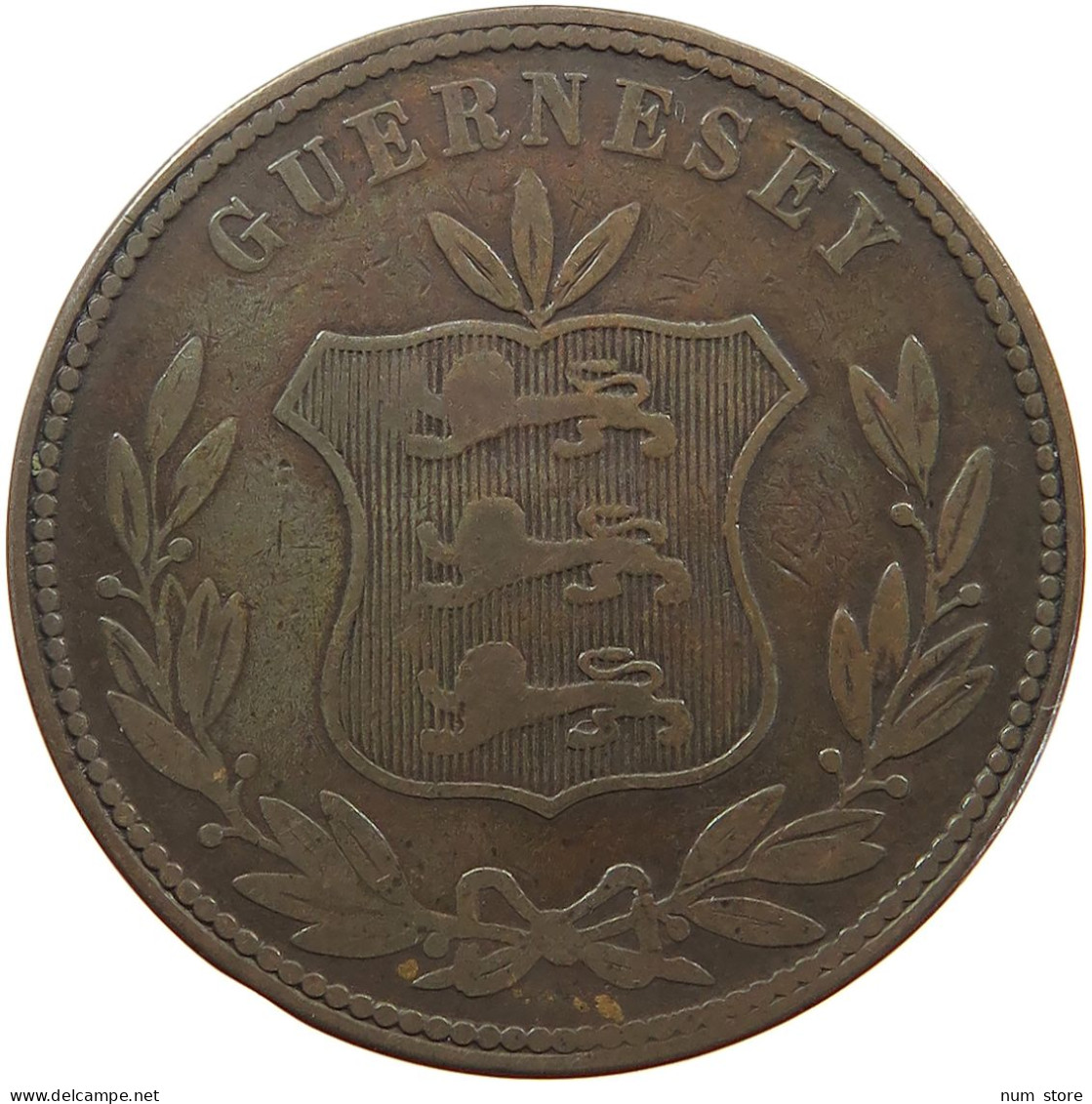 GUERNSEY 8 DOUBLES 1864 Victoria 1837-1901 #a083 0439 - Guernsey