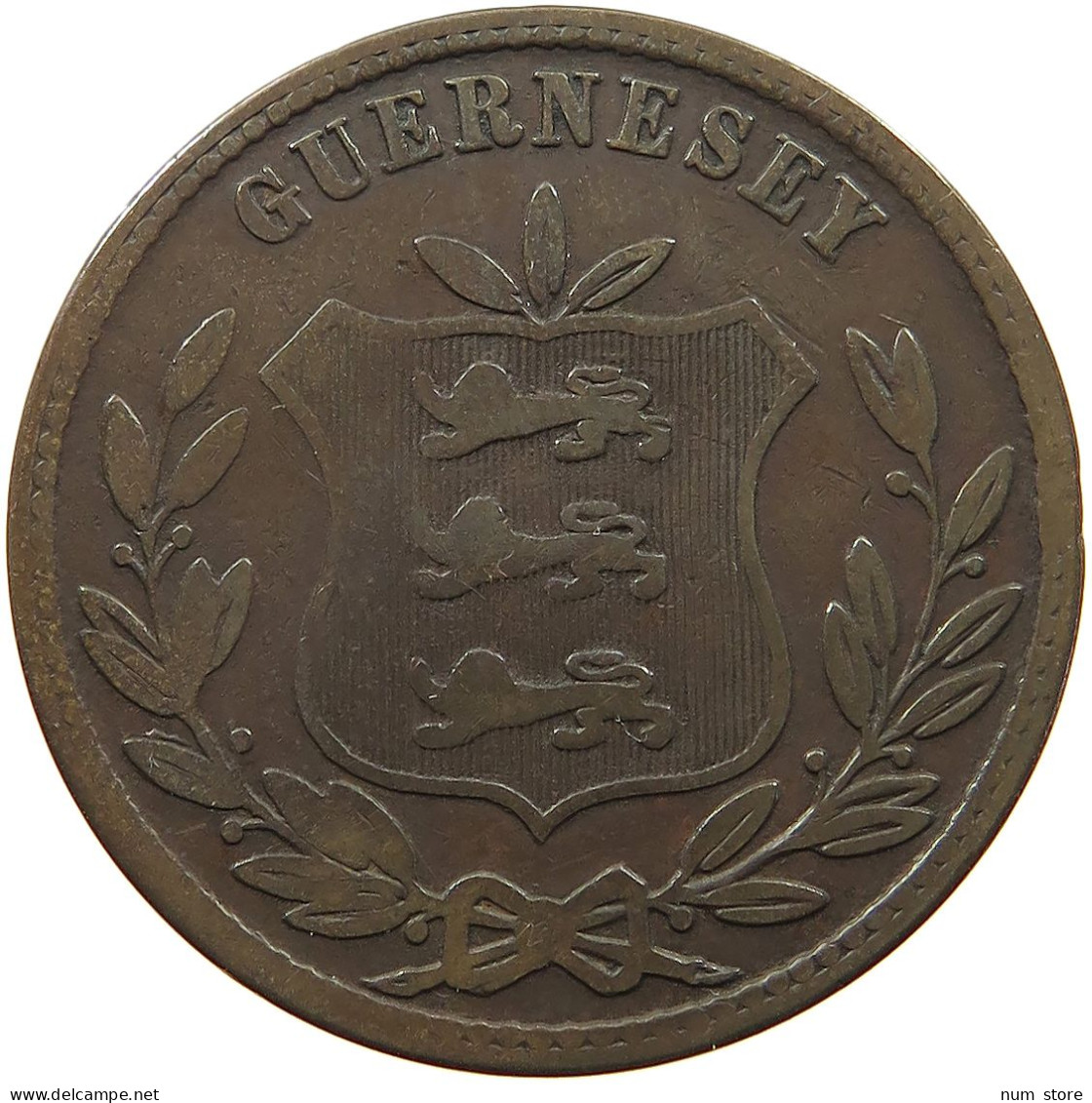 GUERNSEY 8 DOUBLES 1874  #a031 0199 - Guernsey