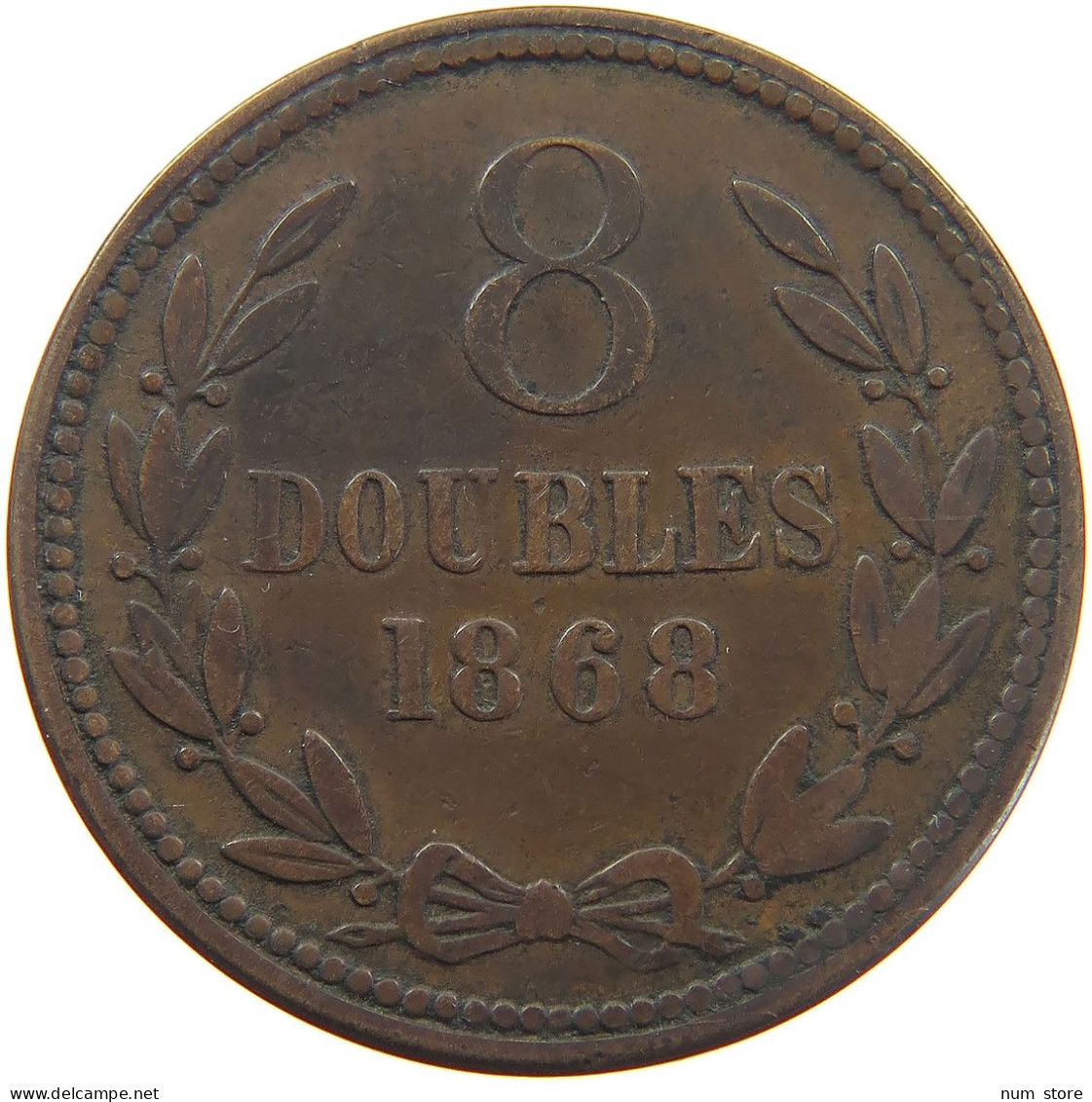 GUERNSEY 8 DOUBLES 1868  #a041 0149 - Guernesey