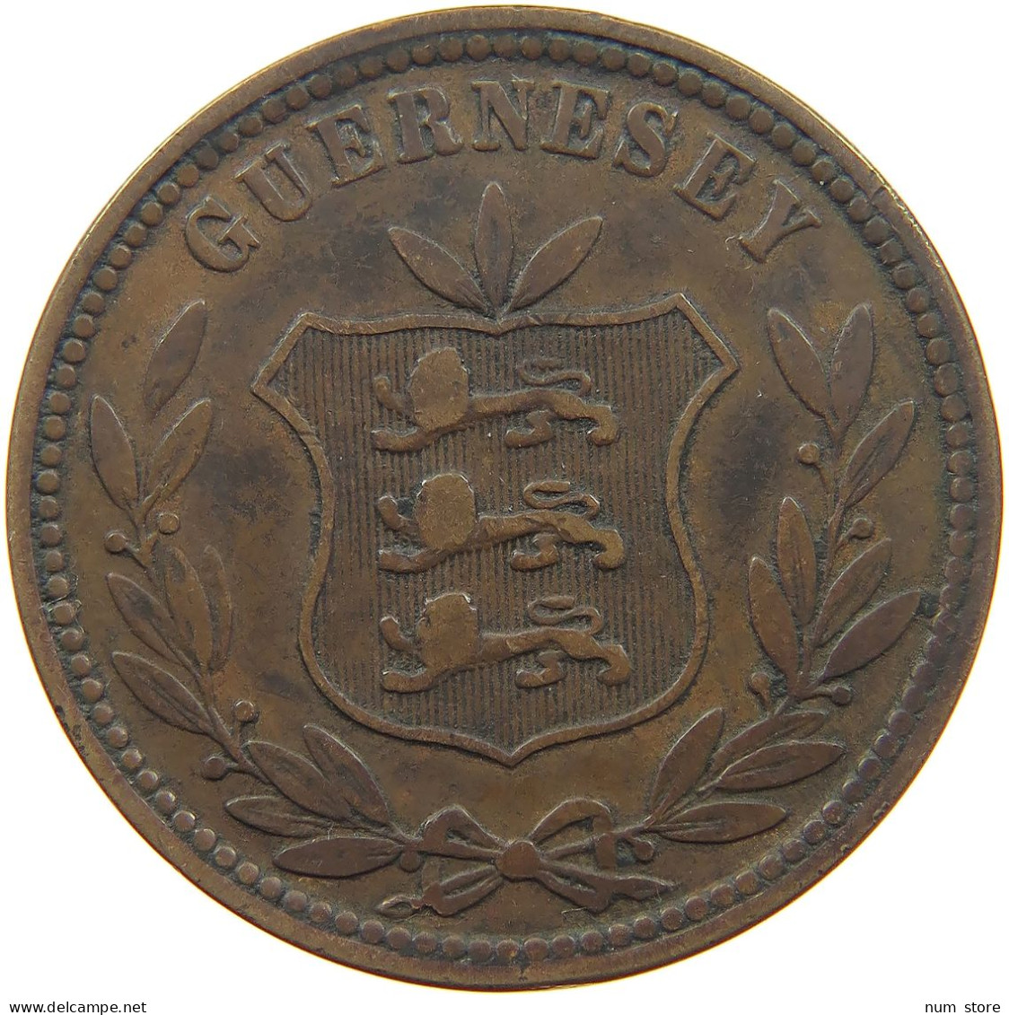 GUERNSEY 8 DOUBLES 1868  #a041 0149 - Guernsey