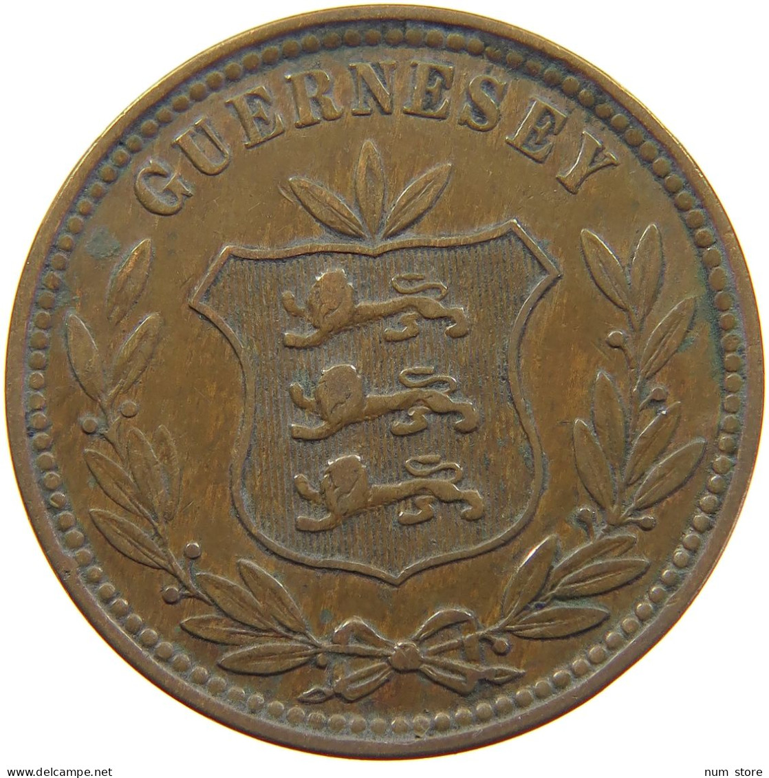 GUERNSEY 8 DOUBLES 1868  #c054 0239 - Guernesey