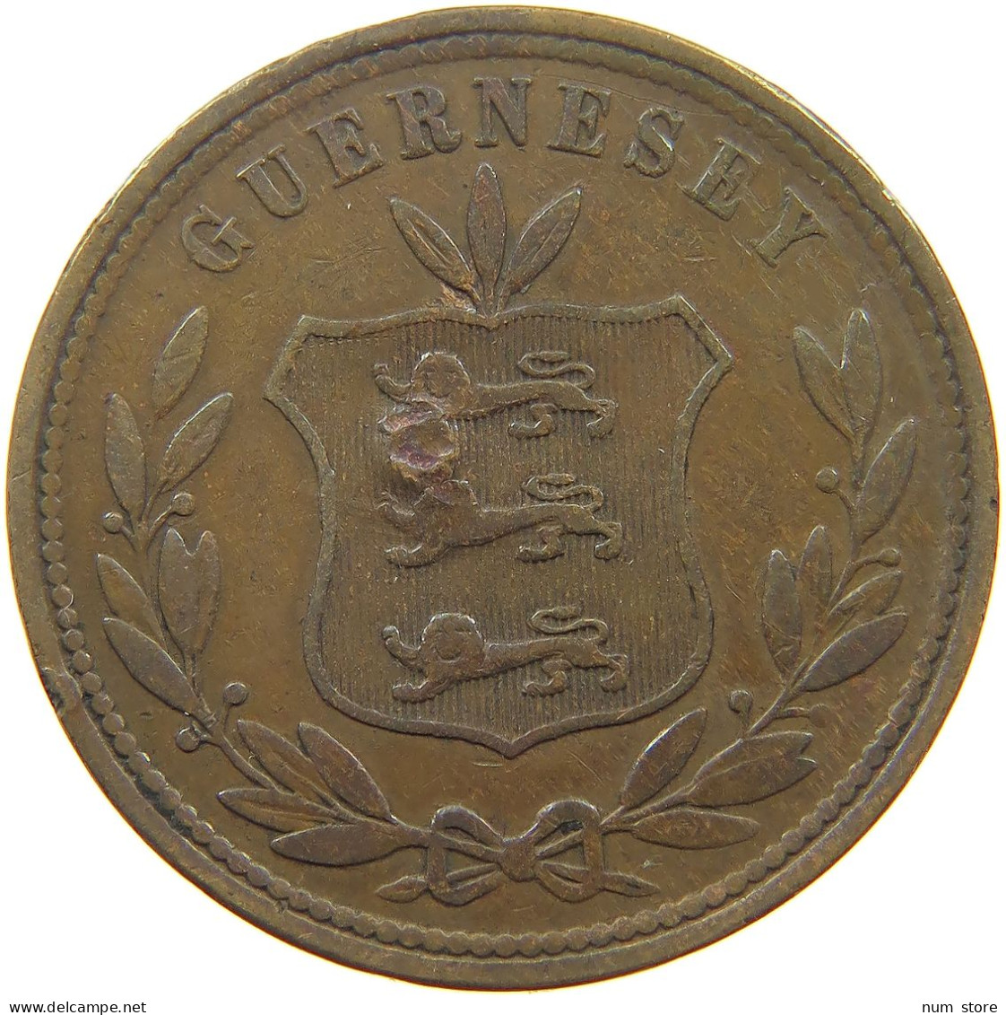 GUERNSEY 8 DOUBLES 1864 Victoria 1837-1901 #a041 0155 - Guernsey