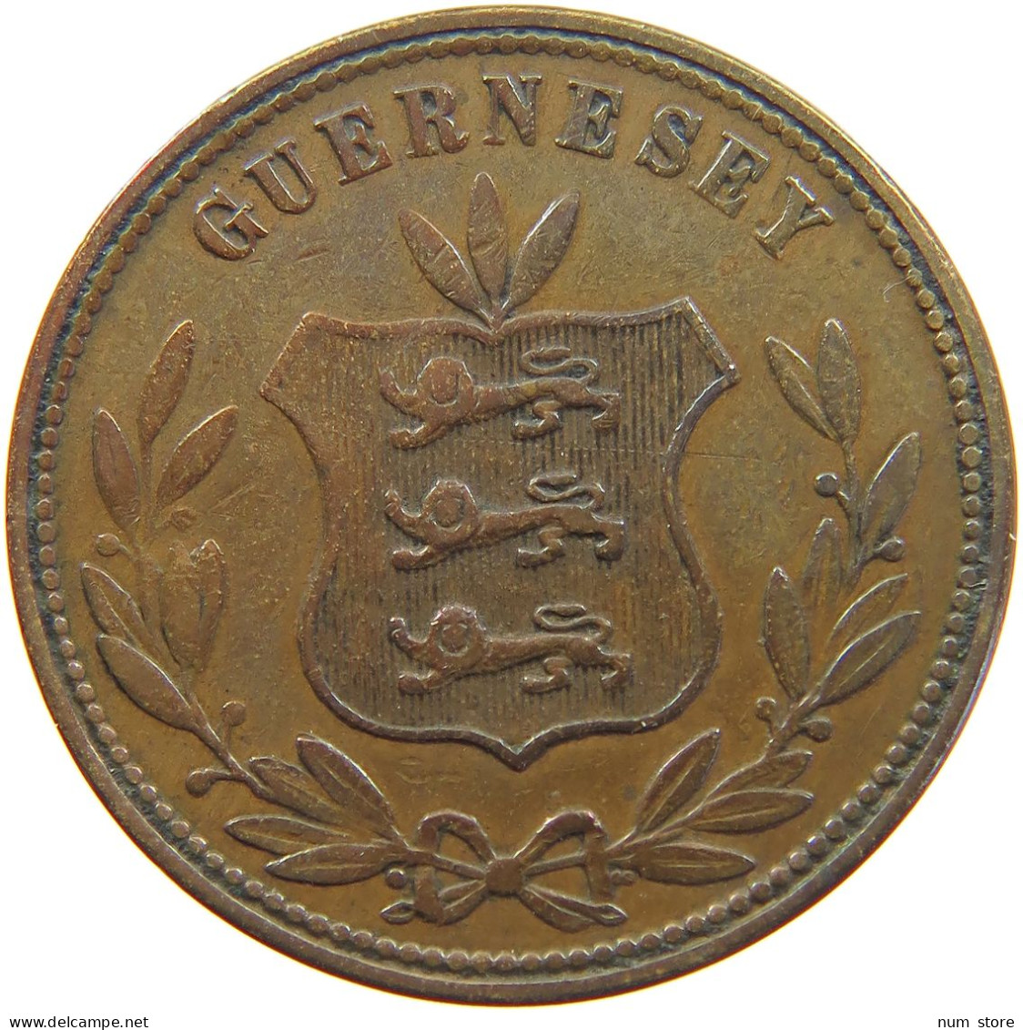 GUERNSEY 8 DOUBLES 1864  #c021 0015 - Guernesey