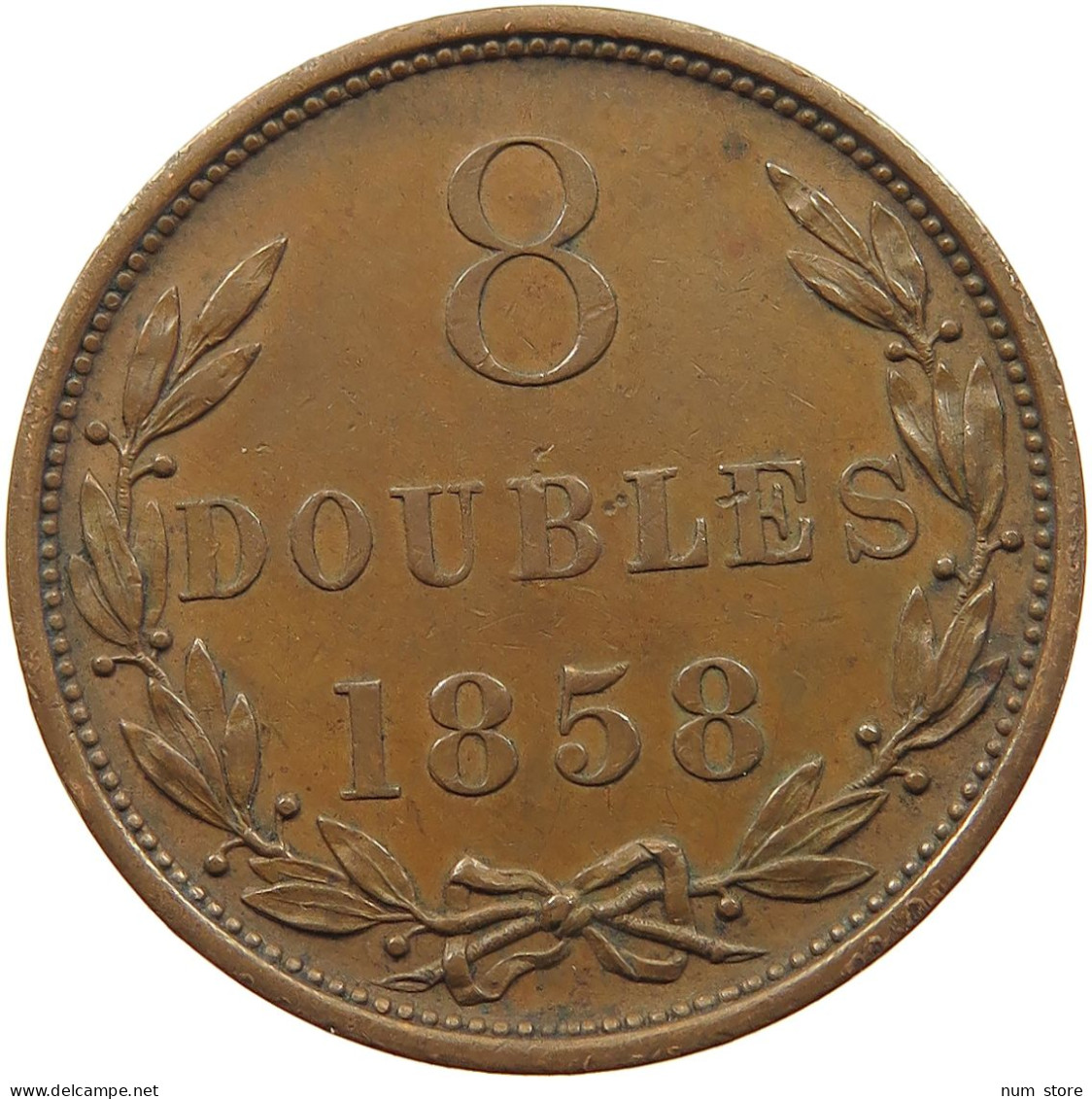 GUERNSEY 8 DOUBLES 1858  #sm05 0513 - Guernesey