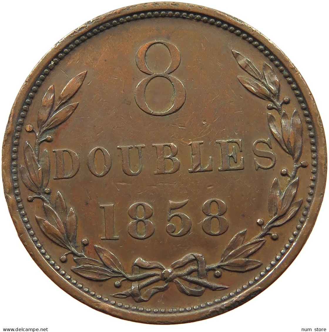 GUERNSEY 8 DOUBLES 1858  #sm05 0509 - Guernesey