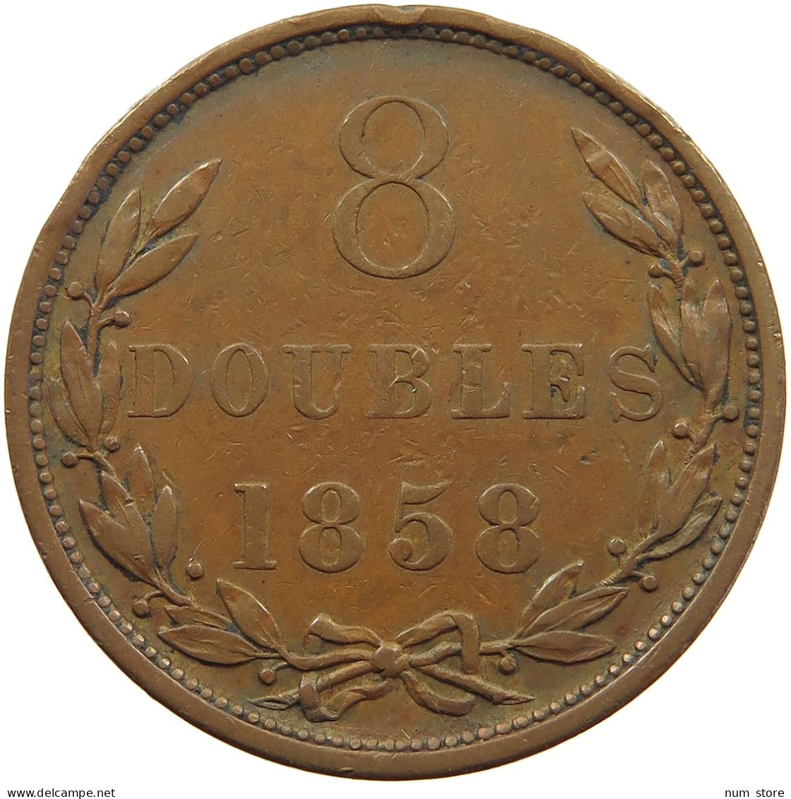 GUERNSEY 8 DOUBLES 1858  #sm05 0287 - Guernesey